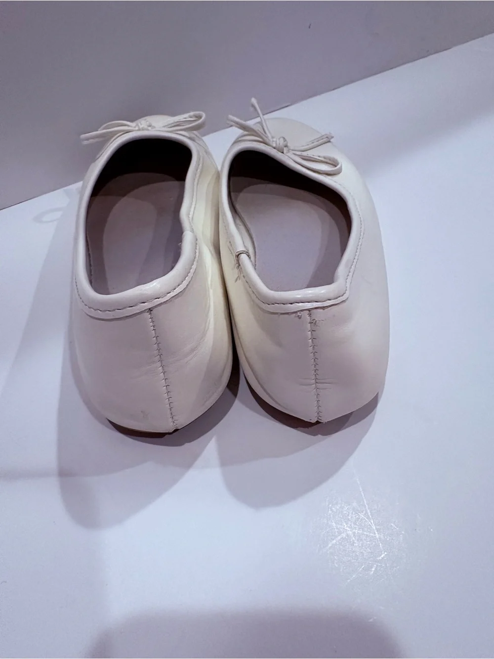 Zoe & Zac white Ballet Flats with Bow girls size 2